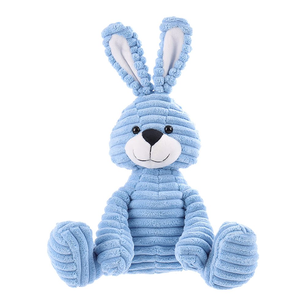 Apricot Lamb Toys Plush Corduroy Rabbit Bunny Stuffed Animal Soft Cuddly Perfect for Child Blue Bunny