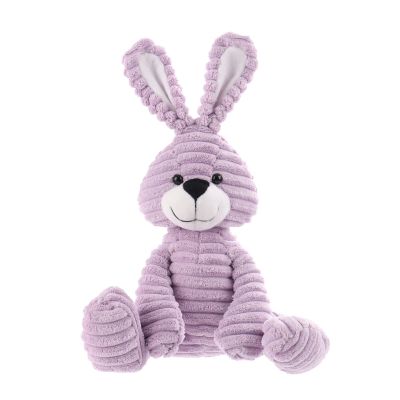 Apricot Lamb Toys Plush Corduroy Rabbit Bunny Stuffed Animal Soft Cuddly Perfect for Child Purple Bunny,8.5 Inches