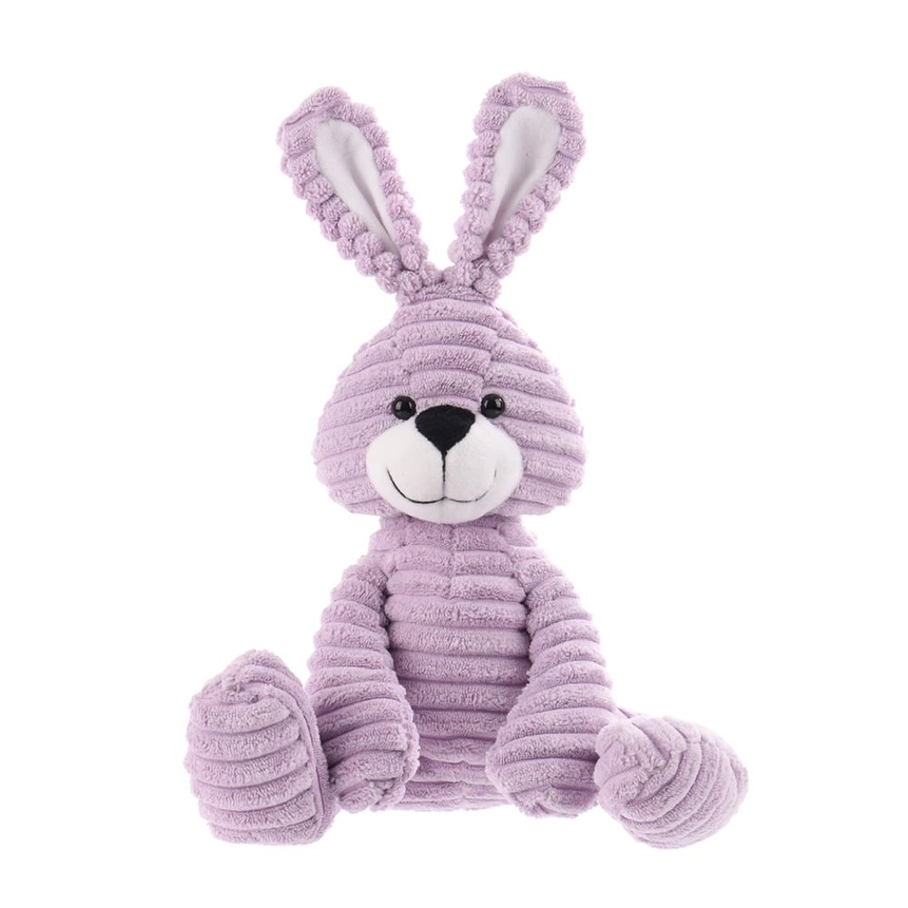 Apricot Lamb Toys Plush Corduroy Rabbit Bunny Stuffed Animal Soft Cuddly Perfect for Child Purple Bunny,8.5 Inches
