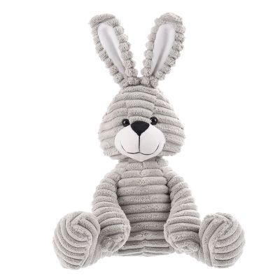 Apricot Lamb Toys Plush Corduroy Rabbit Bunny Stuffed Animal Soft Cuddly Perfect for Child Gray Bunny,8.5 Inches