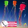 6 Pack Octopus Kite, 3D Kite Long Tail Easy Flyer Kite Beach Kites People Adults Gift Kites for Kids Easy to Fly, Kite Kit with Kite String 100M, Kiteboarding Kite for Adults view 2