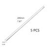Crapyt Silver M2 Pushrod Linkage Rods 304 Stainless Steel for RC Airplane,Boat,Helicopter Round Shaft 5 PCS Replacement 2002mm/7.87"0.08"(LD) view 2