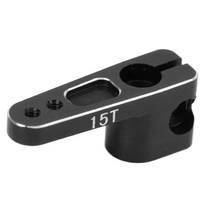 VBESTLIFE RC Servo Arm,Metal Servo Arm 15T Stable RC Steering Servo Horn for SCX24 1/24 RC Car(Black)