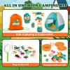 FUN LITTLE TOYS Kids Camping Set with Pop Up Play Tent Camping Toys with Battery Lantern and Drawstring Bag Indoor Outdoor Pretend Play, Christmas Birthday Gifts for Boys view 2