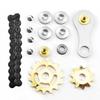 FREELOVE Sprockets Fidget Toys for Adult Kids, Metal Bike Gears Linkage Block Desk Kinetic EDC Rolling Cube, Autism Sensory ADHD Anxiety Hand Rehabilitation Training, Carbon Steel Chain, Gold view 4