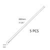 Crapyt 5 PCS Pushrod Silver M2 Linkage Rod 3002mm/11.81"0.08"(LD) 304 Stainless Steel Metal Round Shaft Rods Replacement Silver for RC Model Plane,Boat view 3