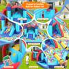 Inflatable Water Slide Park for Kids 3-12, Giant Bounce House Water Slide Combo w/Double Slides,Bouncing Area,Climbing Wall,Splashing Pool, Blower, Blow Up Water Slides for Kids Backyard Summer view 2