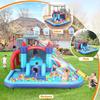 Inflatable Water Slide Park for Kids 3-12, Giant Bounce House Water Slide Combo w/Double Slides,Bouncing Area,Climbing Wall,Splashing Pool, Blower, Blow Up Water Slides for Kids Backyard Summer view 3