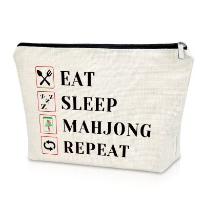 Mahjong Gifts for Women Mahjong Lover Gifts Makeup Bag Mahjong Game Gifts Birthday Gifts for Friend Female Cosmetic Bag Mahjong Player Gift Thanksgiving Christmas Gifts for Her Cosmetic Travel Pouch