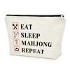 Mahjong Gifts for Women Mahjong Lover Gifts Makeup Bag Mahjong Game Gifts Birthday Gifts for Friend Female Cosmetic Bag Mahjong Player Gift Thanksgiving Christmas Gifts for Her Cosmetic Travel Pouch view 1