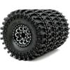 HOBBYSOUL 1.9 Tires Height 4.75" (121mm) Mounted on 1.9 Beadlock Wheels Black Fit 1/10 Crawler Redcat Gen8 Traxxas TRX-4 Tamiay CC01 Axial SCX10 Mud Crawler Badland Terrain, (4-Pack, Assembled) view 1