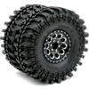 HOBBYSOUL 1.9 Tires Height 4.75" (121mm) Mounted on 1.9 Beadlock Wheels Black Fit 1/10 Crawler Redcat Gen8 Traxxas TRX-4 Tamiay CC01 Axial SCX10 Mud Crawler Badland Terrain, (4-Pack, Assembled) view 2