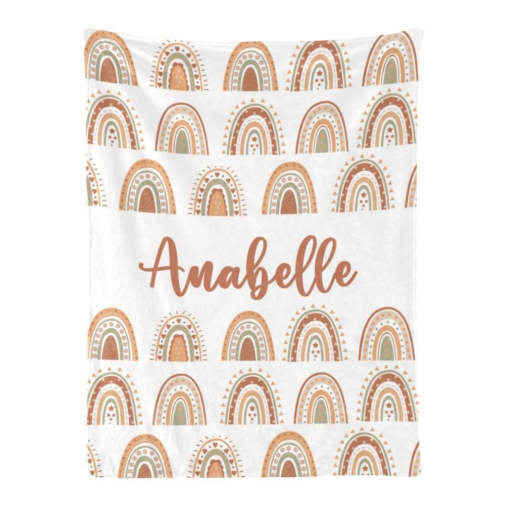 Personalized Baby Blankets for Girls, Customized Baby Blankets for Girls, Bunny Baby Blanket, Best Gift for Baby, Newborn, New Mom, Super Soft Plush Flannel (A-5)