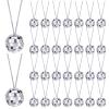 Sureio 60 Pcs Disco Ball Necklaces Bulk Mirror 70s Disco Party Necklaces 1.18 Inch Mini Silver 70s Jewelry Party Decorations for Halloween Festivals Stage Costume Accessories view 1