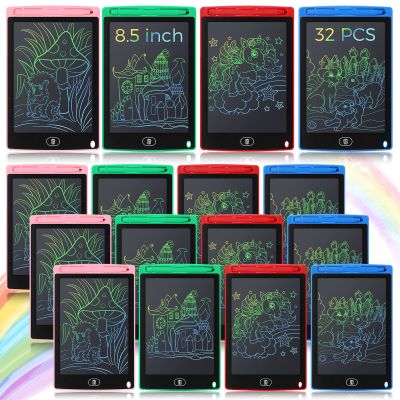 Zhehao 32 Pcs LCD Writing Tablet for Kids Bulk 8.5 Inch Colorful Doodle Board Tablet Erasable Doodle Pad Educational Toy Birthday Valentine Easter Gift for Boys Girl Age 3-10(Blue, Red, Green, Pink)