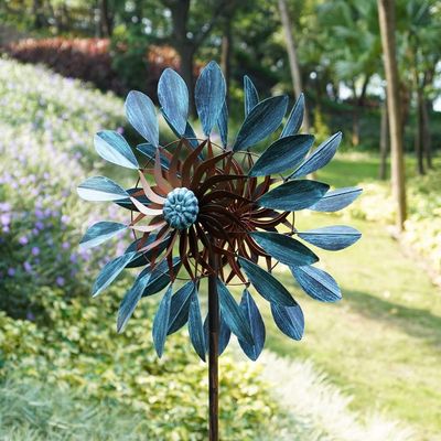 Large Kinetic Wind Spinners, Double Sided Wind Mills for Patio Decorations Outdoor, Metal Windmill Wind Sculpture for Outdoor Yard Patio Lawn Garden Decoration, 84 in