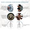 Large Kinetic Wind Spinners, Double Sided Wind Mills for Patio Decorations Outdoor, Metal Windmill Wind Sculpture for Outdoor Yard Patio Lawn Garden Decoration, 84 in view 4