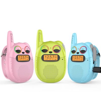Qniglo Walkie Talkies for Kids 3 Pack, 22 Channel 2 Way Radios Walkie Talkies Toys Christmas Birthday for Boys Girls 3-12, Cute Pink Walke Talkie Camping Hiking Adventures