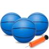 Mini Basketball for Mini Basketball Hoop, 6" Replacement Ball for Over The Door Hoop, Little PVC Basketballs for Kids Toddler, Beach Indoor Outdoor Pool Sport Game Gift, Blue 3 PCS view 1