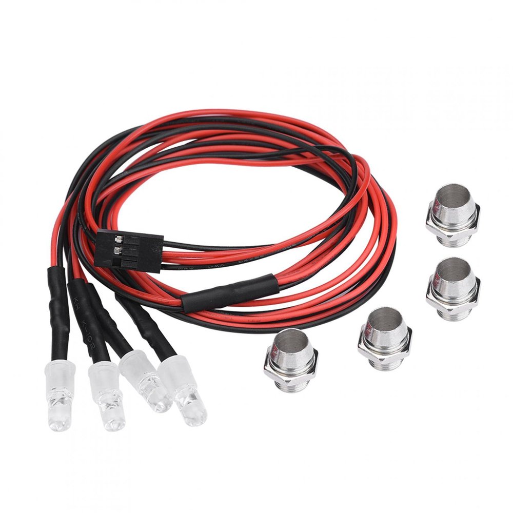 4PCS RC LED Light Kits,plplaaoo 5mm Headlights/Taillight Kit RC Accessory LED Lights for 1/10 Model Drift Car(4-Blu-ray),, rc lights rc led lights scx24 lights rc car headlights rc drift wheels s