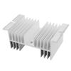 Ruilogod Aluminum Diffuse Solid State Relay Heat Sink Cooling Fin 125mm x 70mm x 50mm Silver Tone view 1