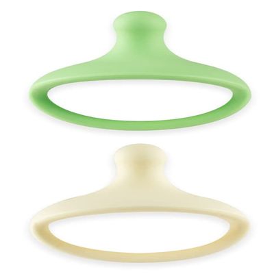 Kids Heroes One-Piece Silicone Pacifiers for Babies 3-36 Months, BPA-Free, 2 Pack (Mint Green and Vanilla)