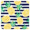 BapronBaby Summer Stripes Pineapple Wet Dry Bag - Waterproof Two Zipper Pockets - Reusable for Mealtime, Diapers, Stroller, Snacks, Swimsuits - Machine Washable - 11" x 9" view 3