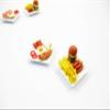 Miniature 2 Breakfast Hamburgers Plates 1:12 Dollhouse Fast Food Cafe Prop view 2