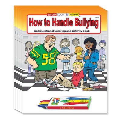 ZOCO  Stop Bullying Coloring Books (50 Bulk Pack, With Crayons)  Teach Kids How to Handle Bullies  Fun Games, Puzzles, Activities