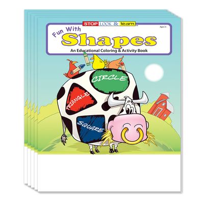 ZOCO Shapes Coloring Books for Kids (50 Bulk Pack, Without Crayons)  Preschool Learning Activity Books  Educational Games, Shape Recognition & Coloring Fun  Made in USA