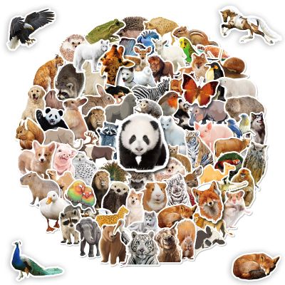 100 Pcs Animal Stickers for Kids, Waterproof Realistic Wild Jungle Zoo Farm Animal Stickers for Toddlers, Teacher Classroom Rewards, Family Activities, Birthday Party Favors