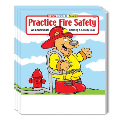 ZOCO  Fire Safety Coloring & Activity Books for Kids (50 Bulk Pack, Without Crayons)  Fire Prevention Week, National Night Out Educational Materials & Firefighter Party Supplies
