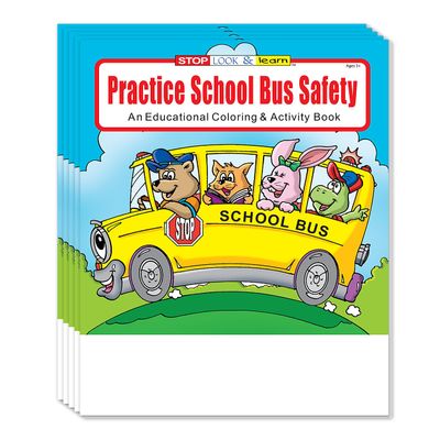 ZOCO  School Bus Safety & Rules Coloring & Activity Books (50 Bulk Pack, Without Crayons)  Bus Driver Gift & Handout for Kids