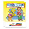 ZOCO  Buckle Up, Seat Belt Safety Coloring & Activity Books (50 Bulk Pack, With Crayons)  Police Car Safety Theme for Kids, Ages 3+ view 1