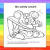 ZOCO  Buckle Up, Seat Belt Safety Coloring & Activity Books (50 Bulk Pack, With Crayons)  Police Car Safety Theme for Kids, Ages 3+ view 2