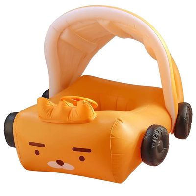 Baby Pool Float, Infant Toddler Swim Floaties with Canopy for 1-5 Years Boys Color Yellow