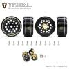 TREAL 1.0 Beadlock Wheels Brass Vintage Wheel Rims Heavy Weight Upgrades 4pcs for SCX24 FCX24 TRX4M 1/24 1/18 RC Crawler, 47g/pc view 2