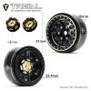 TREAL 1.0 Beadlock Wheels Brass Vintage Wheel Rims Heavy Weight Upgrades 4pcs for SCX24 FCX24 TRX4M 1/24 1/18 RC Crawler, 47g/pc view 4