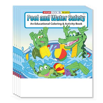 ZOCO  Pool and Water Safety Coloring Books (50 Bulk Pack, Without Crayons)  Prevent Drowning and Water Safety Awareness Handout for Kids