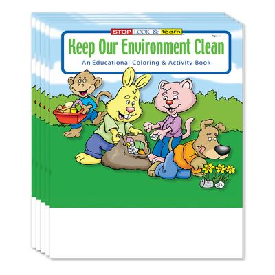ZOCO  Keep Our Environment Clean  Kids Coloring Books (50 Bulk Pack, Without Crayons)  Conservation, Recycling  Earth Day Supplies  Educational Activities for Kids