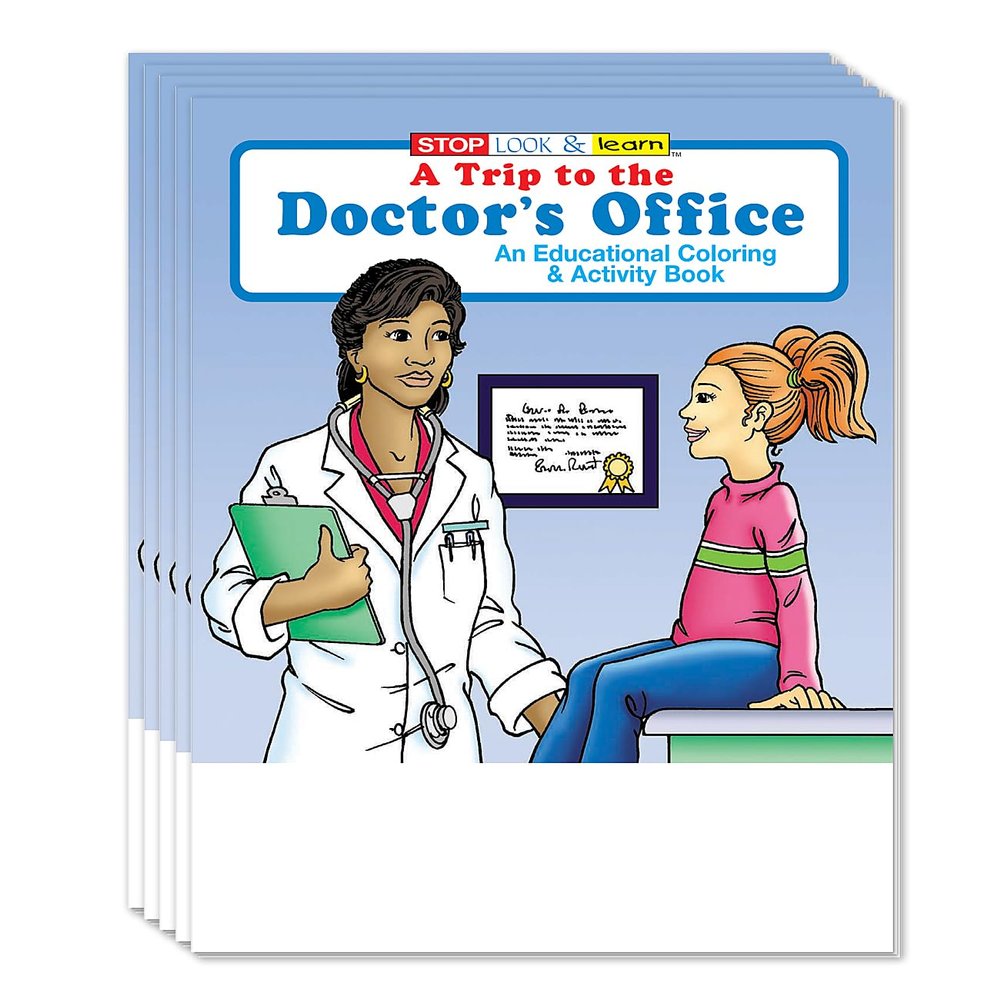 ZOCO A Trip to The Doctor's Office Coloring Books (50 Bulk Pack, Without Crayons) Games, Puzzles, Activities Health Handout for Kids