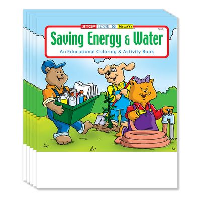 ZOCO  Save Energy & Water Conservation Coloring Books for Kids (50 Bulk Pack, Without Crayons)  Environmental Education Activities for Classrooms & Community Programs