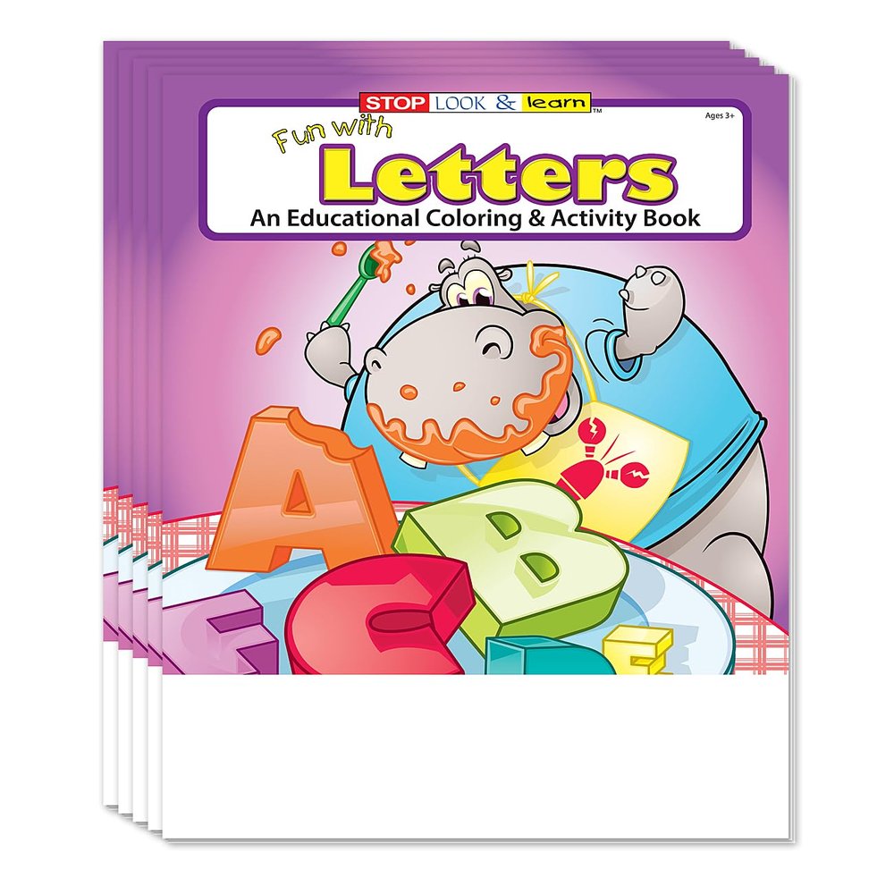 ZOCO Educational Alphabet Coloring Books for Kids (50 Bulk Pack, Without Crayons)  Preschool & Kindergarten Learning Activities  ABC Letters, Games, and Puzzles  Classroom or Teacher Supplies