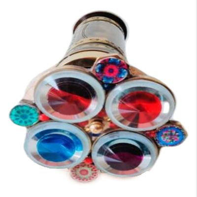 MUSKAN NAUTICAL STORE Kaleidoscope for Kids Single Wheel Kaleidoscope Unique Brass Kaleidoscope Gift for Kids (with Stand)