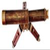 MUSKAN NAUTICAL STORE Telescope Tripod Stand Wood Marine Telescope Antique Style Look Spyglass DF Lens Telescope Nautical Brass Telescope Son Gifts, Daughter Gift view 1