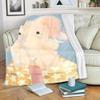 Personalized Baby Blankets for Girls, Customized Baby Blankets for Girls, Bunny Baby Blanket, Best Gift for Baby, Newborn, New Mom, Super Soft Plush Flannel (L-2) view 4
