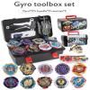 Battling Top Set, Burst Gyro Toys 10 Spinning Tops 2 Launchers Combat Battling Game with Portable Storage Box Gift for Kids Children Boys view 2
