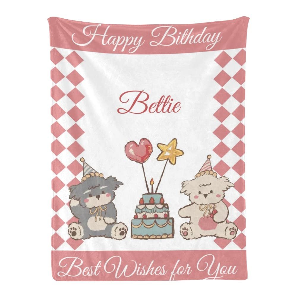 Personalized Baby Blankets for Girls, Customized Baby Blankets for Girls, Bunny Baby Blanket, Best Gift for Baby, Newborn, New Mom, Super Soft Plush Flannel (L-5)