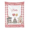 Personalized Baby Blankets for Girls, Customized Baby Blankets for Girls, Bunny Baby Blanket, Best Gift for Baby, Newborn, New Mom, Super Soft Plush Flannel (L-5) view 1