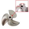 RC Boat Propeller CNC 3-Blades 4.76mm 3/16" 40mm P1.6 Prop for RC Speedboat Hydroplane CAT Catamaran Oval Vee (Left Hand) view 2
